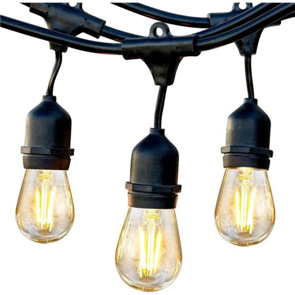 Waterproof LED Outdoor String Lights - Hanging, Dimmable 2W Vintage Edison Bulbs
